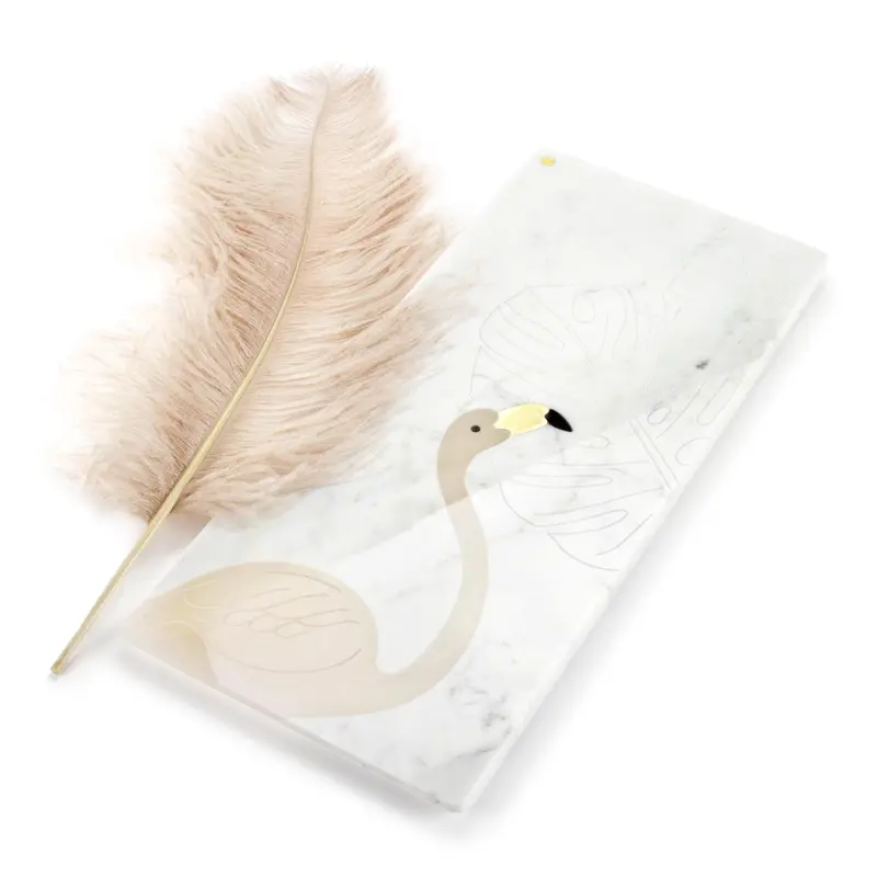The Pink Flamingo - centerpiece/serving plate in marble