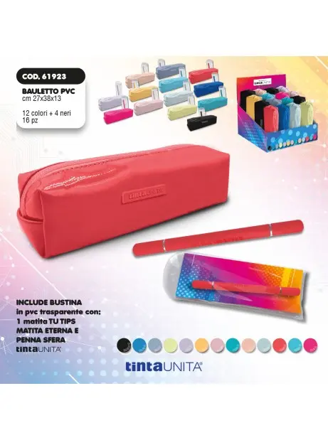 TINTA UNITA BAULETTO PVC CON MATITA INFINITA E PENNA A SFERA 0,7