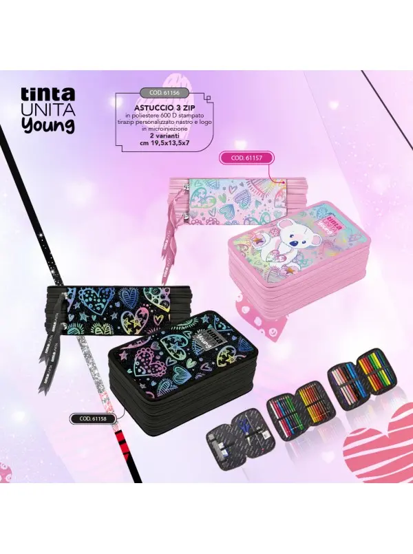 TINTA UNITA YOUNG GLAMOUR ASTUCCIO TRIPLO NERO ART.61158