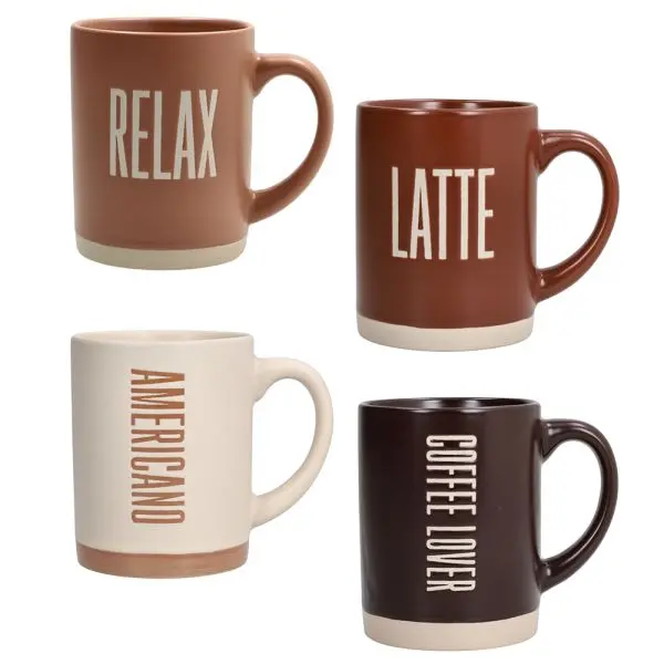 TOGNANA Confezione 4 Mug 450 cc Barista Multicolor