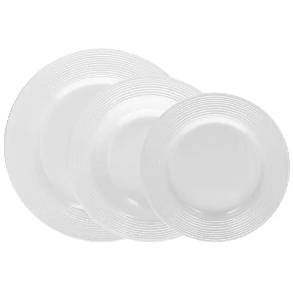 TOGNANA Servizio piatti 18 pezzi Circles Bianco