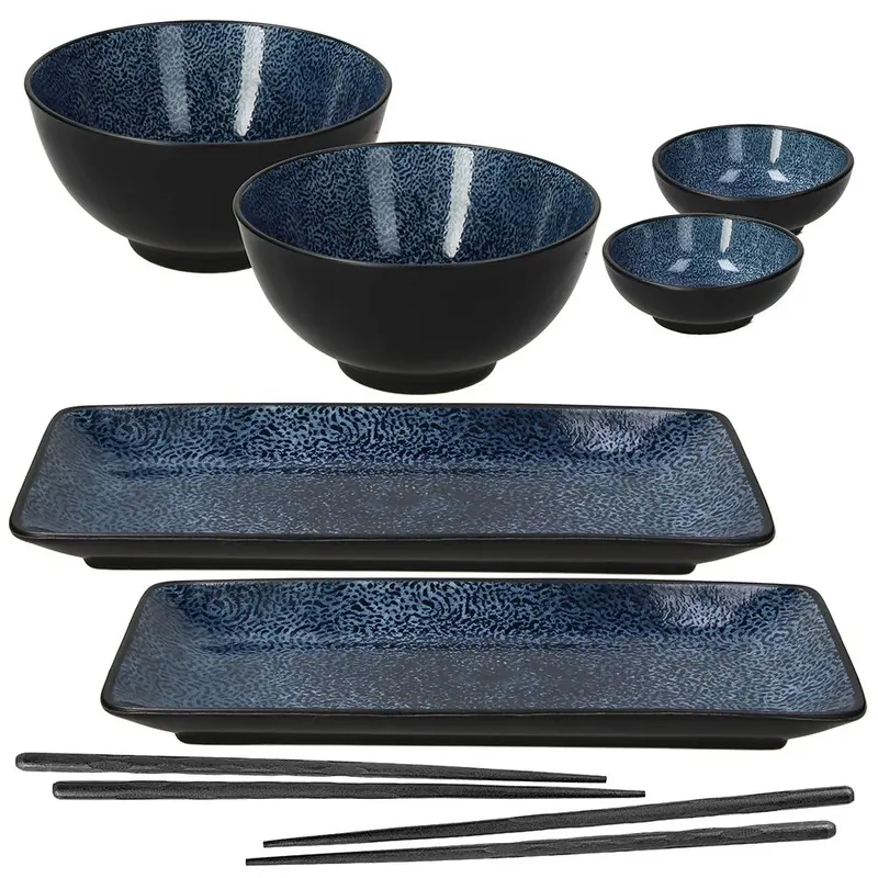 TOGNANA Set Sushi 8 Pezzi Portata Blu