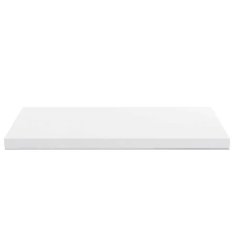 Top non forato 240x60x4 con bordo poliuretano in bianco