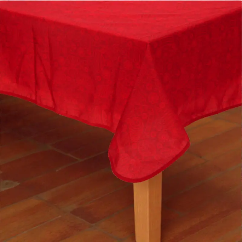 Tovaglia Antimacchia Natale Rossa in Tessuto "Melin"