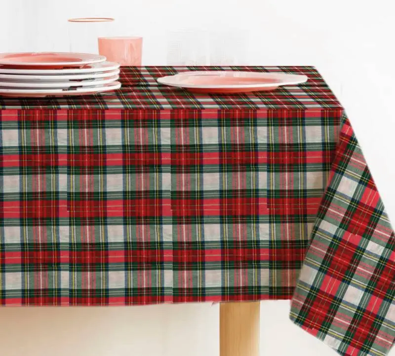 Tovaglia natalizia lurex rettangolare tinto in filo servizio tavola made in Italy