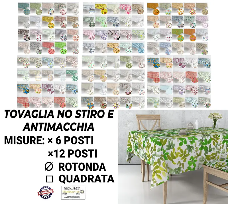 Tovaglia No Stiro e Antimacchia (Fantasia Casuale)