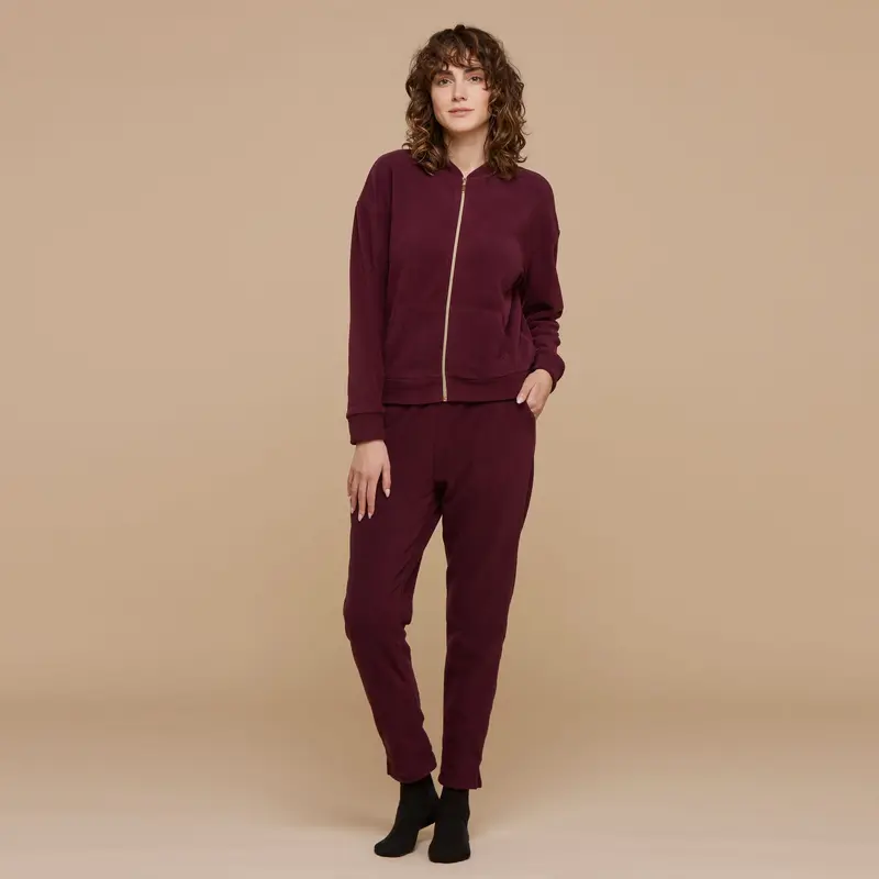 Tuta Noidìnotte in micropile rasato con zip e polsini - FA8411AB