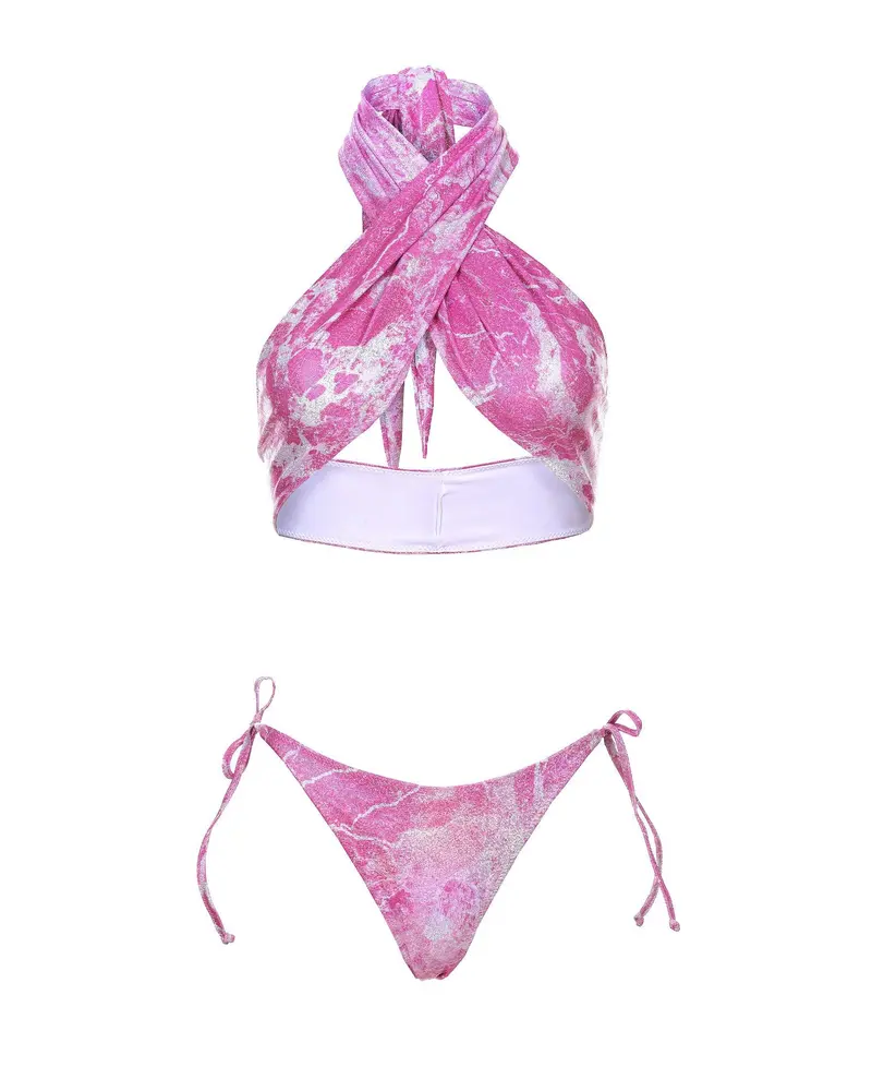 TWIST BIKINI - PINK LAVA