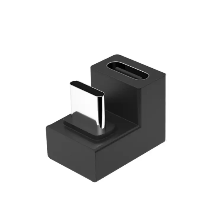 U-shaped Elbow Type-C/USB-C Male To Female Data Transfer Charging Adaptor, Interface form