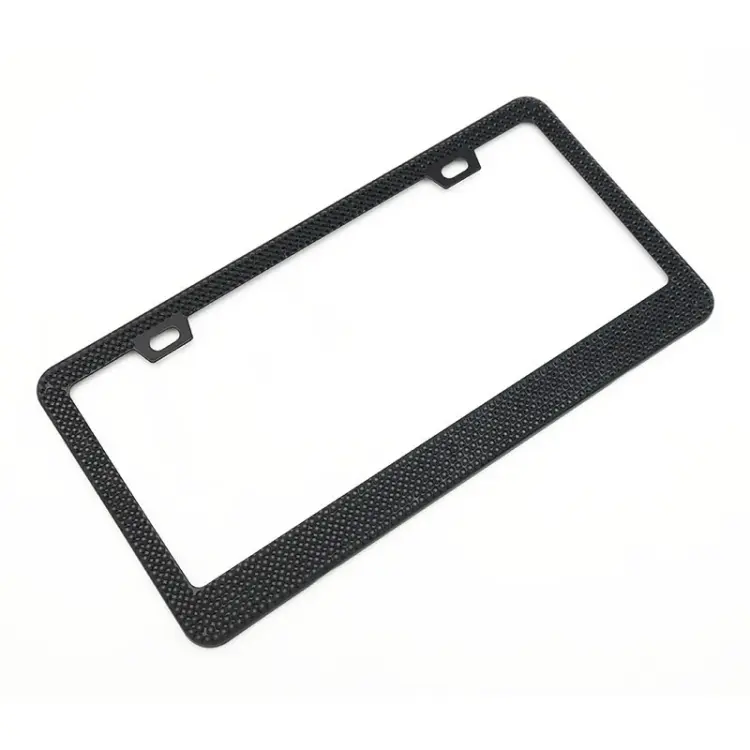 US Standard Stainless Steel License Plate Modified Frame With Diamonds, Color