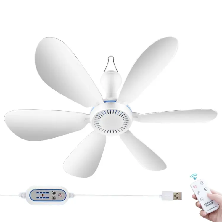 USB Home Dormitory Mute High Wind Power Mini Fan Six Blade Small Ceiling Fan, Style