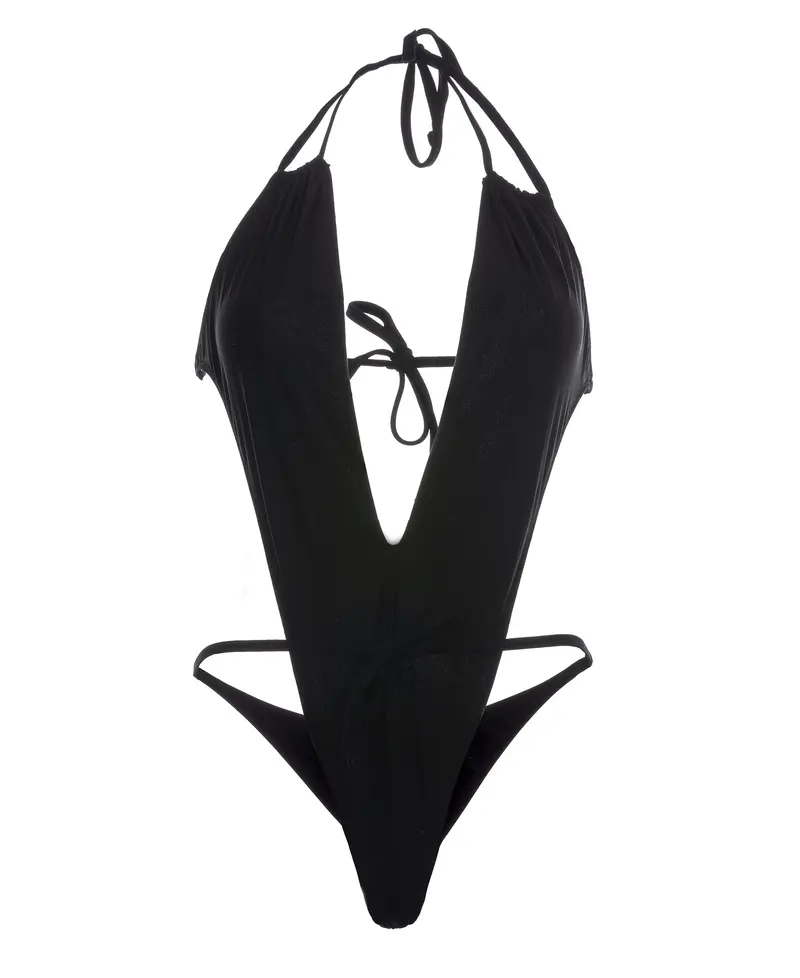 V SWIMSUIT BLACK