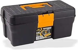 Valigetta portautensili 13" L 340 x P 180 x H 150 mm in polipropilene, con vassoio interno, coperchio con cerniere.