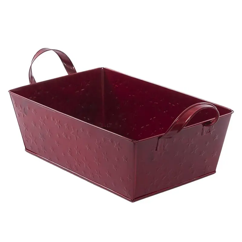 Vaschetta in latta rossa 35X23H12