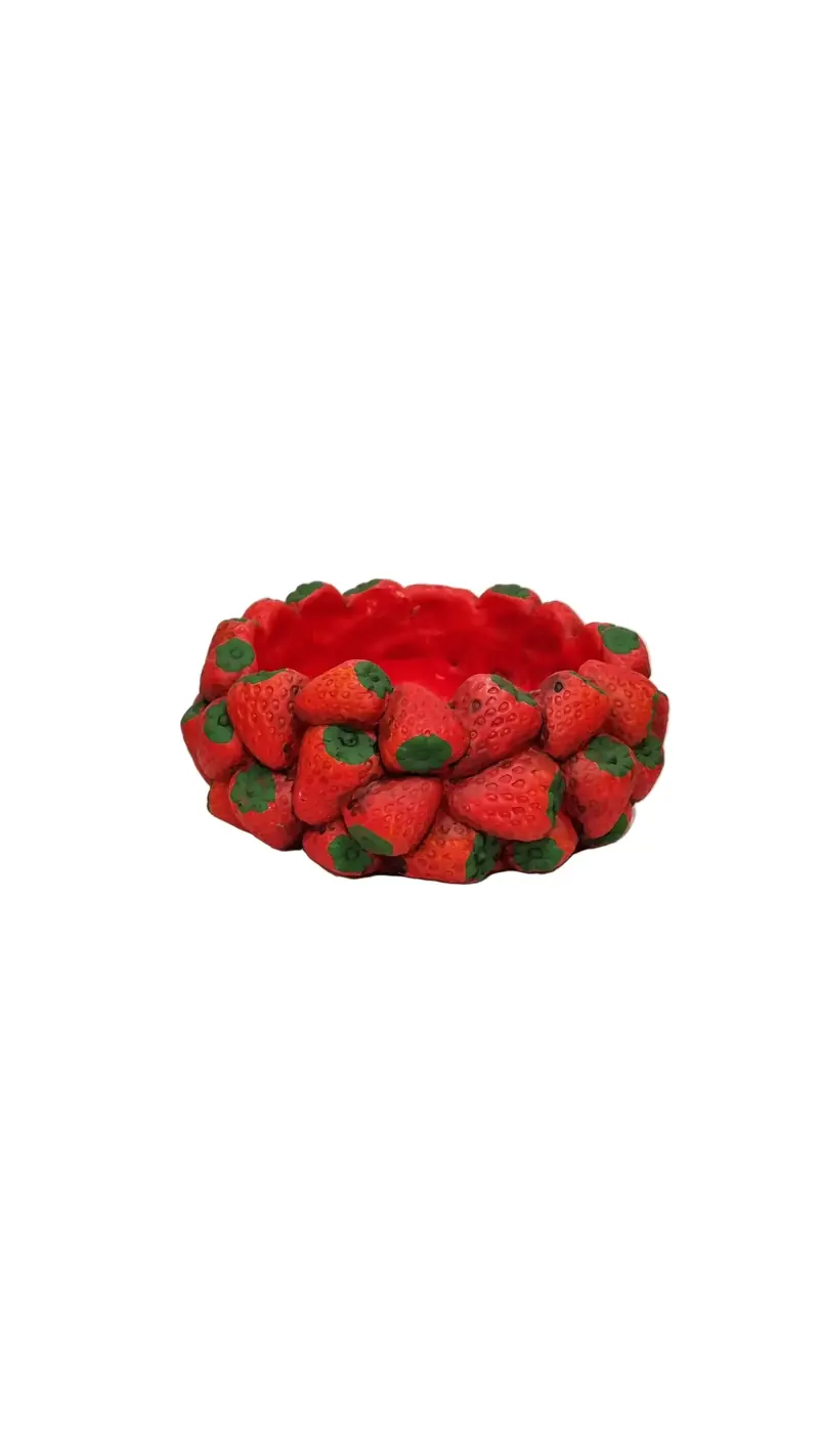 vaso cemento Fragole decorativo