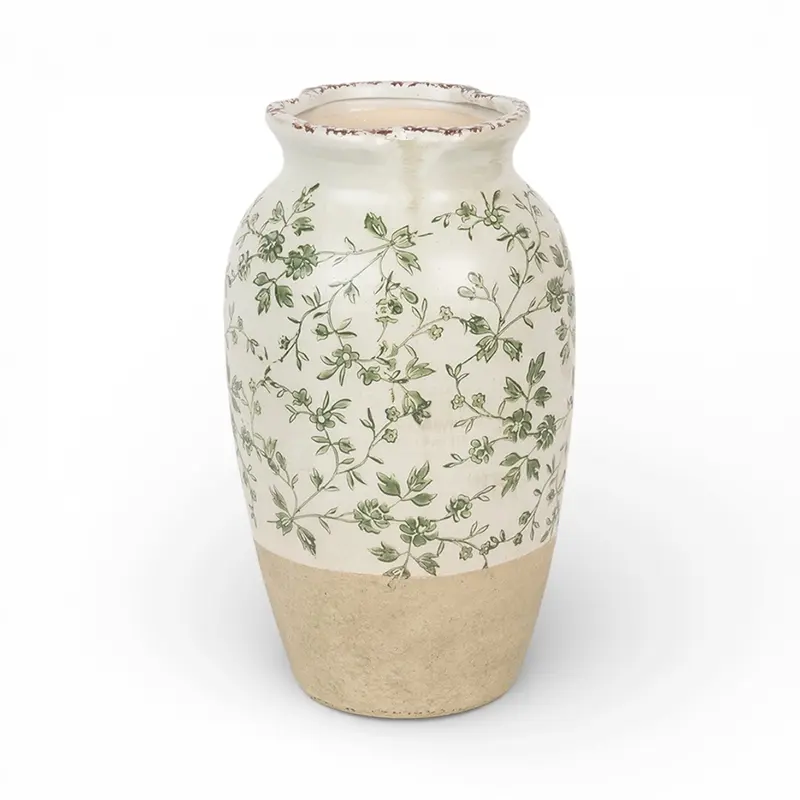 Vaso in Ceramica Ø 16x27 cm Verde