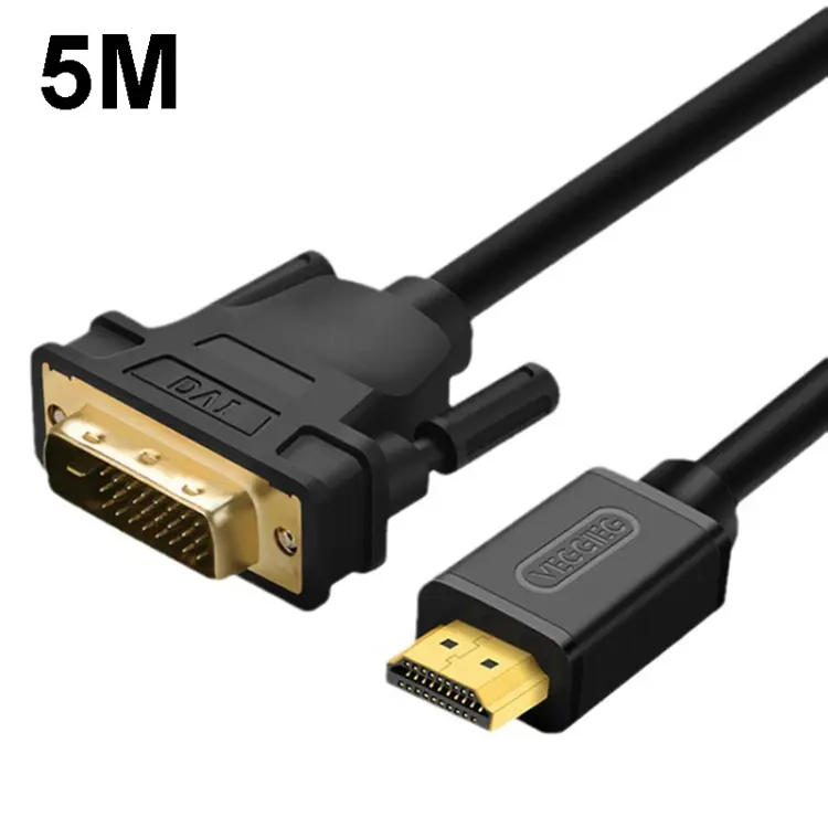 VEGGIEG HDMI To DVI Computer TV HD Monitor Converter Cable Can Interchangeable, Length