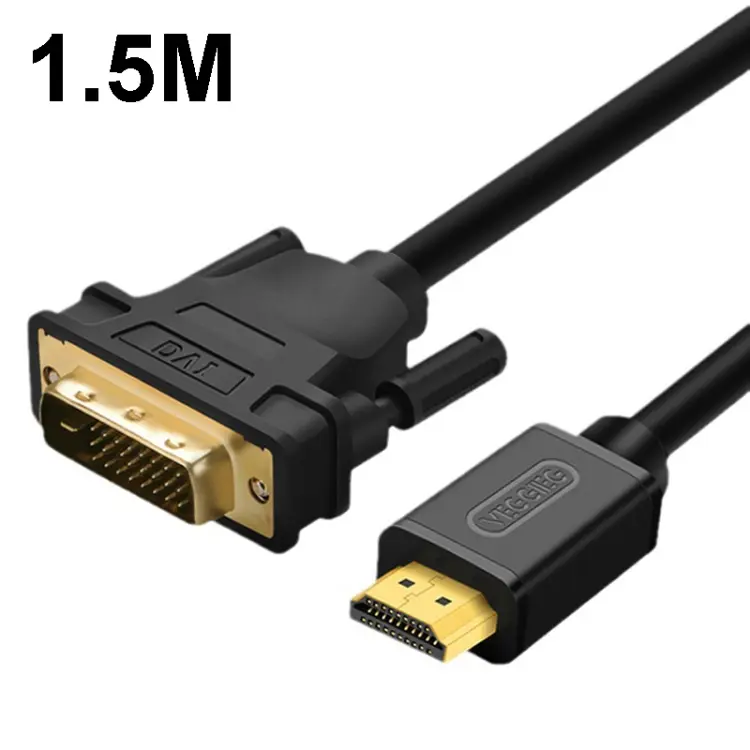 VEGGIEG HDMI To DVI Computer TV HD Monitor Converter Cable Can Interchangeable, Length