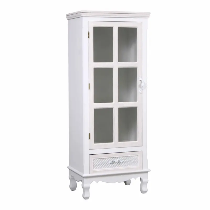 Vetrinetta bianca in pino 48X32H120