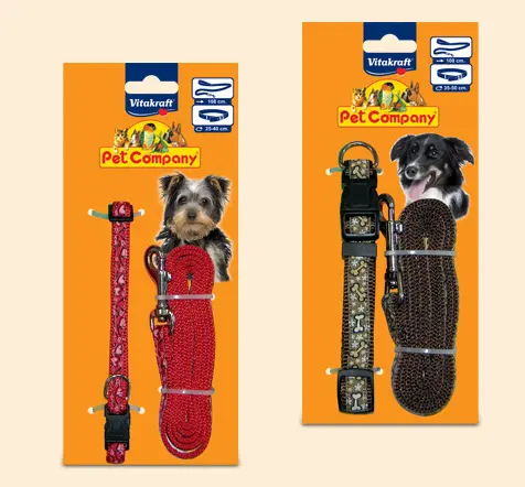 VITAKRAFT SET GUINZAGLIO+COLLARE NYLON M