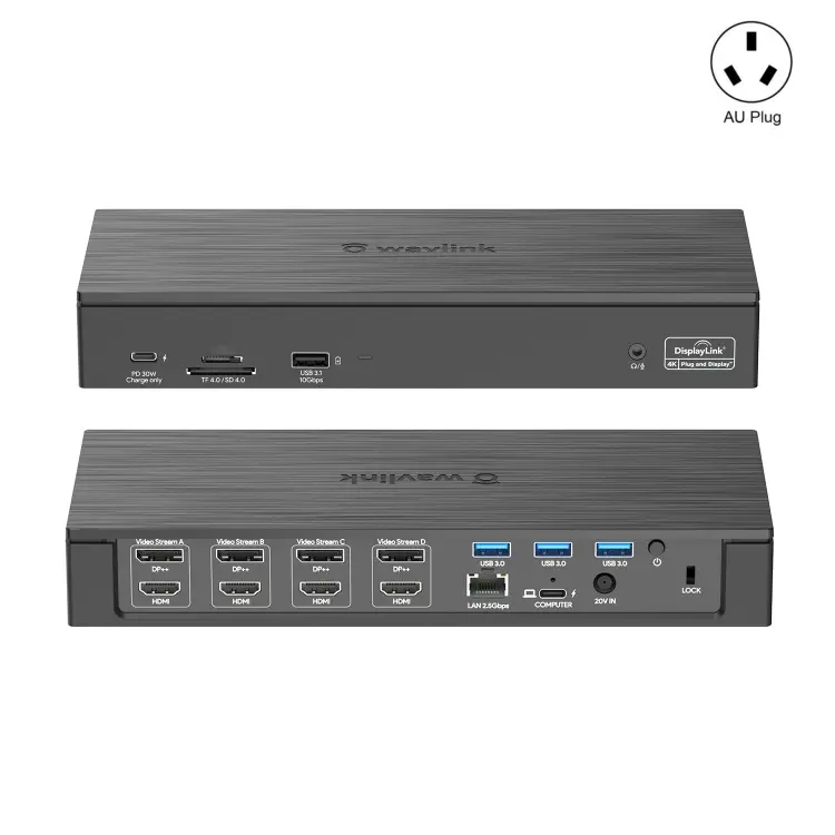 Wavlink UG69PD8 100W PD 18 in 1 Type-C Dock Compatible Type-C Universal Docking Station, Plug