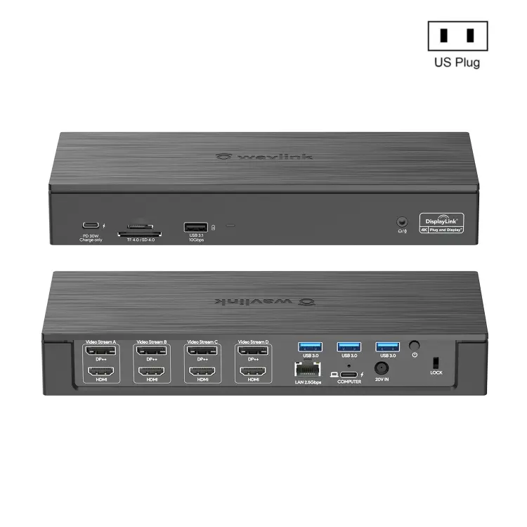 Wavlink UG69PD8 100W PD 18 in 1 Type-C Dock Compatible Type-C Universal Docking Station, Plug
