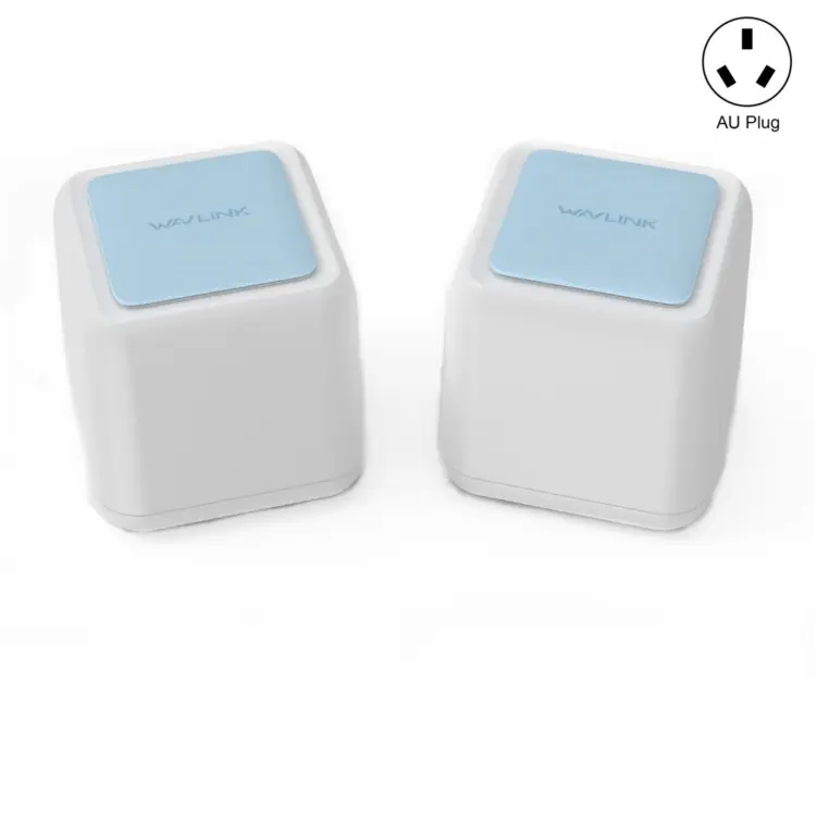 WAVLINK WN535M2 For Home Office 2pcs Mesh Wireless Router AC1200 Dual Band WiFi Signal Booster, Plug