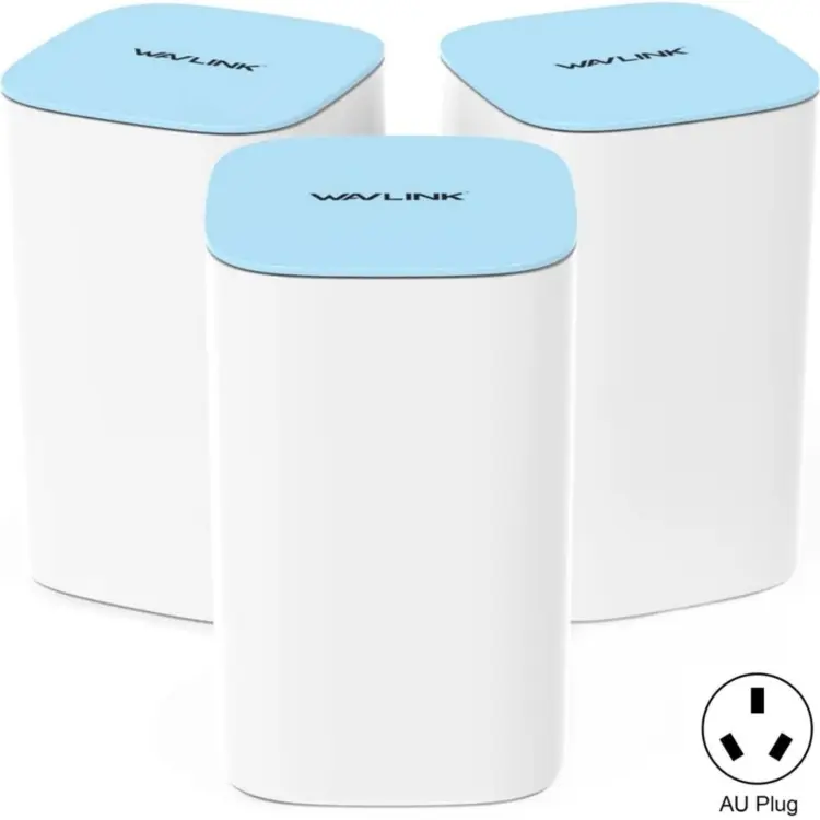 WAVLINK WN551K3 3pcs AC3000 WiFi Wireless Repeater Built-in Antenna Tri-Band Mesh Wireless Router, Plug