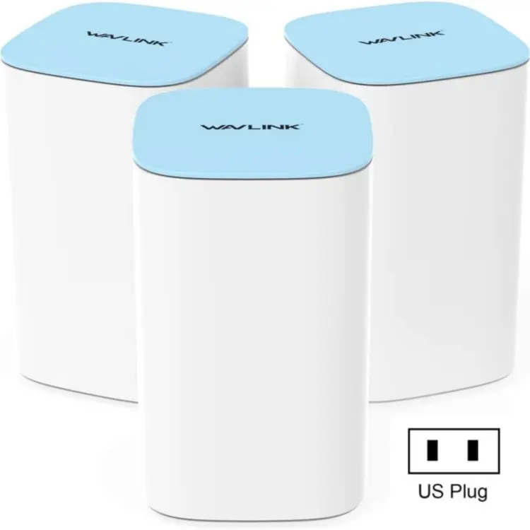 WAVLINK WN551K3 3pcs AC3000 WiFi Wireless Repeater Built-in Antenna Tri-Band Mesh Wireless Router, Plug
