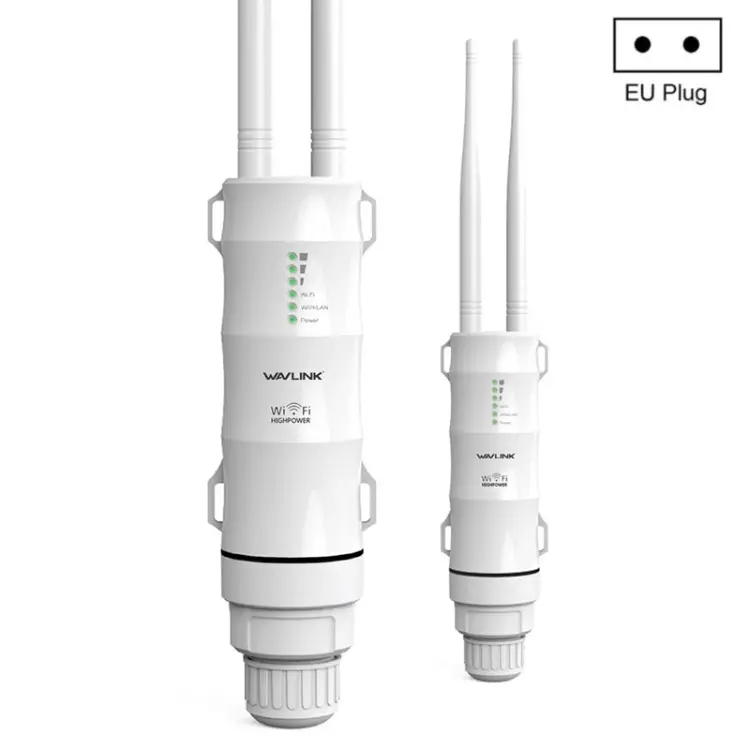 WAVLINK WN570HA1 Weatherproof 2.4+5GHz 600Mbps Outdoor WiFi Range Router Extender, Plug