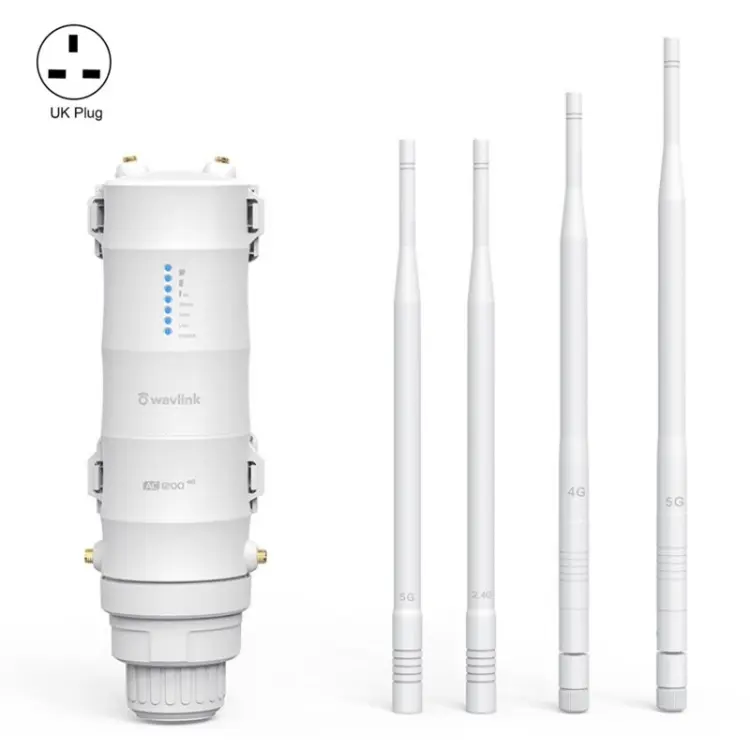 WAVLINK WN572HE4D AC1200 4G LTE WiFi Dual Band 4 Detachable Antennas Router, Plug