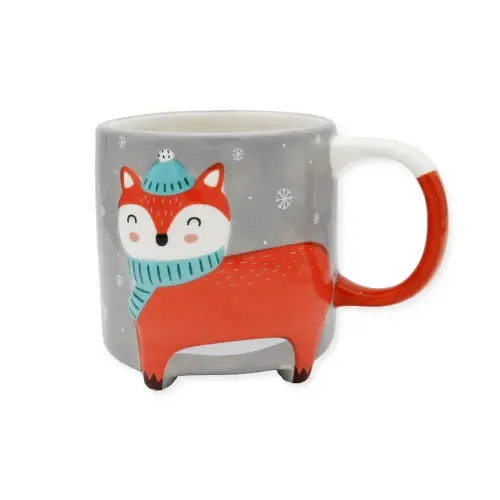 WINKEE Tazza da caffè edizione invernale - design volpe
