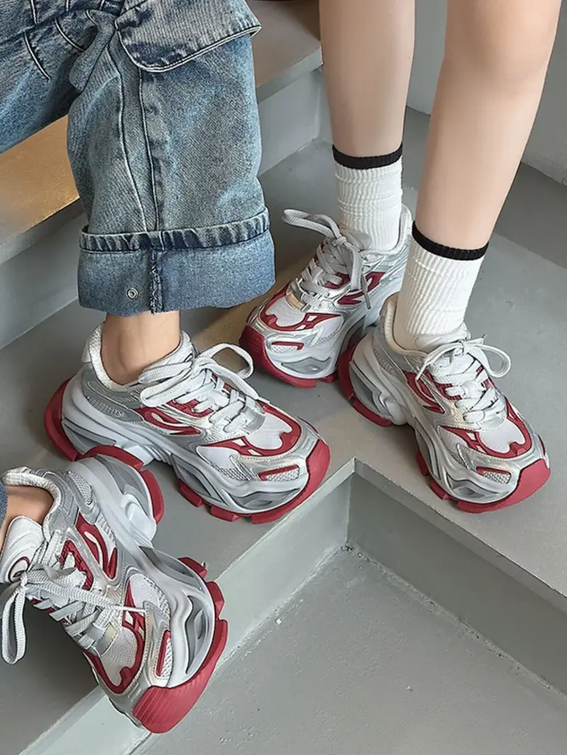 Women’s Chunky Platform Sneakers – Breathable Comfort Fit