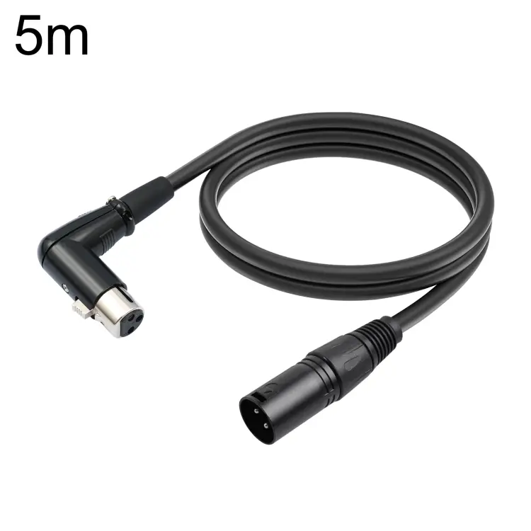 XK041L XLR 3pin Straight Male to Elbow Female Audio Cable, Length