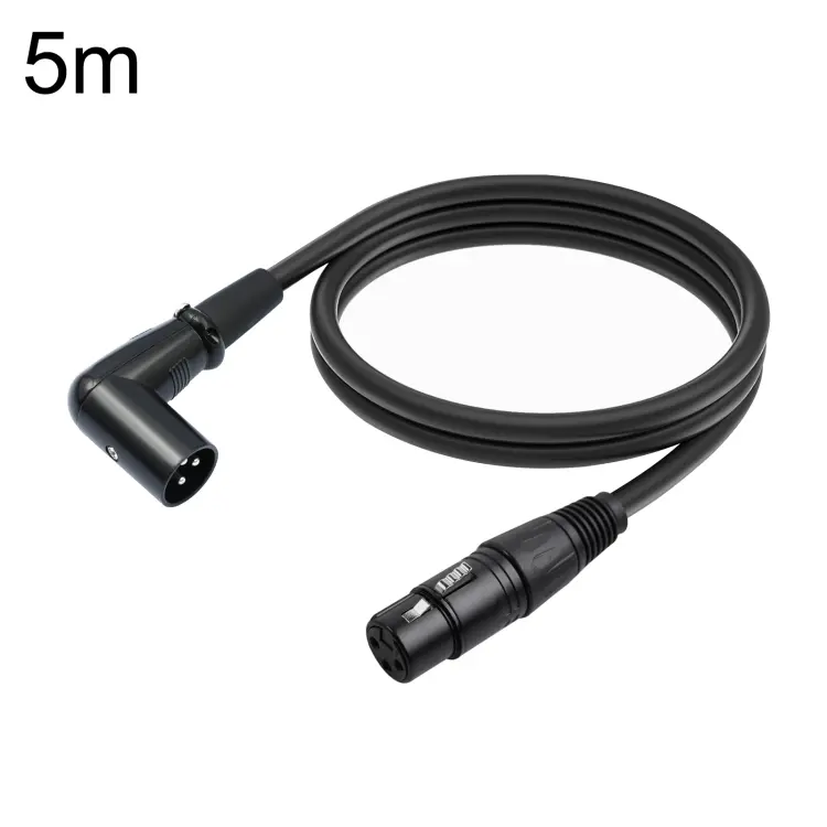 XK042L XLR 3pin Straight Female to Elbow Male Audio Cable, Length